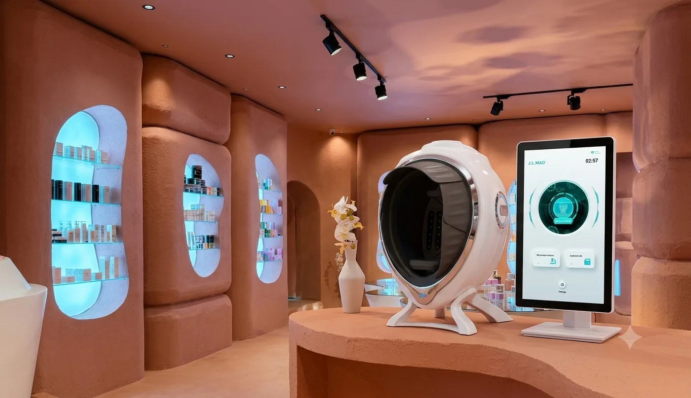 Le scanner facial dans la boutique Fresh Skin Aura