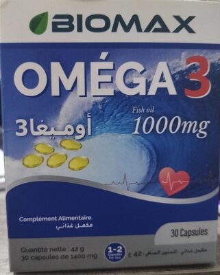 Biomax Oméga 3 1000 mg - Boîte de 45 capsules