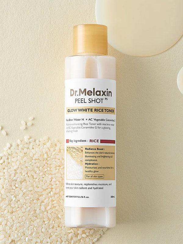 Dr.Melaxin Peel Shot Glow White Rice Toner Lotion Éclat au Riz - 200 ml — vue 4