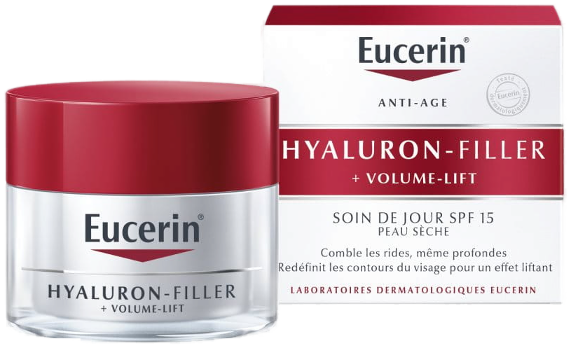Eucerin Hyaluron-Filler + Volume-Lift Soin de Jour SPF15 Peaux Seches - 50 ml