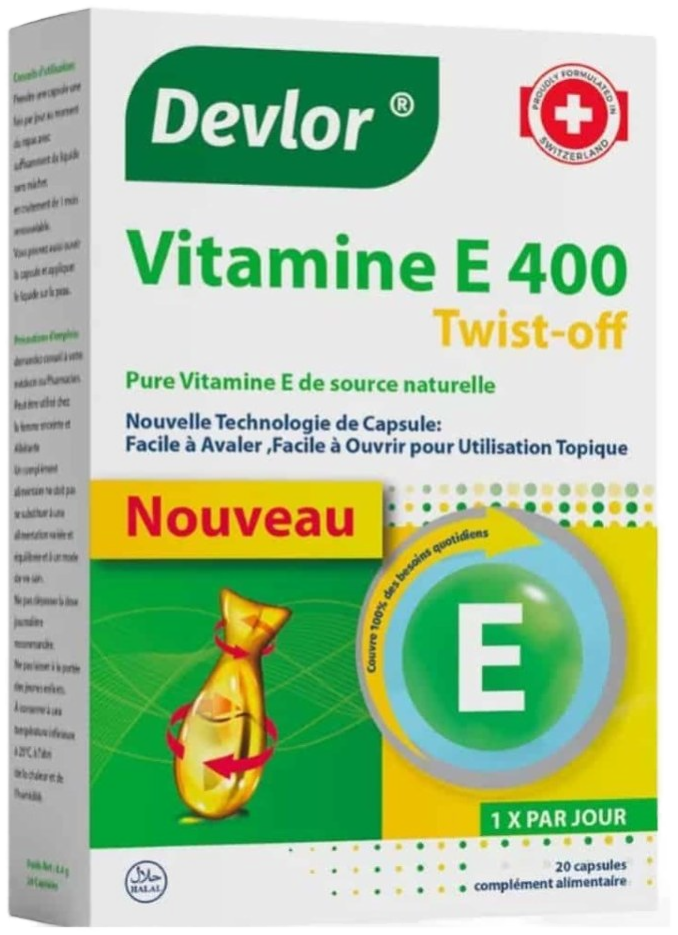 Devlor Vitamine E 400 Twist-Off - 20 capsules