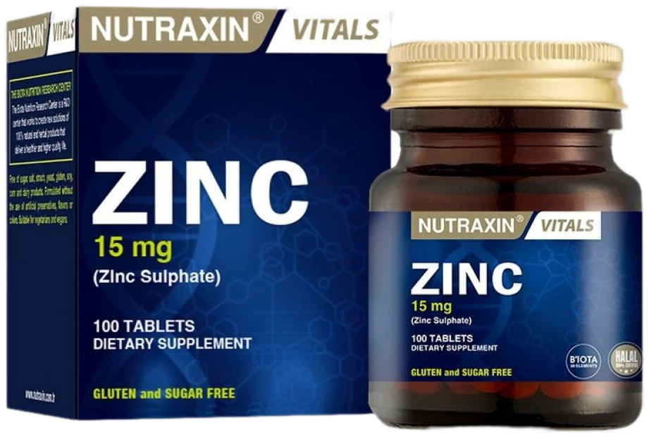 Nutraxin Zinc Sulphate 15 mg - 100 comprimés