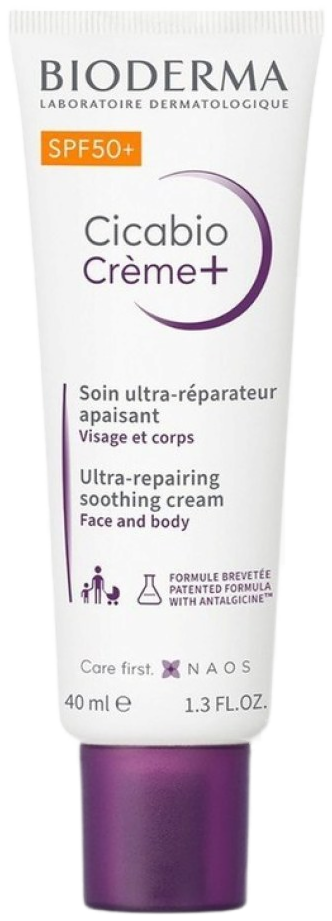 Bioderma Cicabio Creme+ SPF 50 Soin Ultra-Reparateur Apaisant 40 ml
