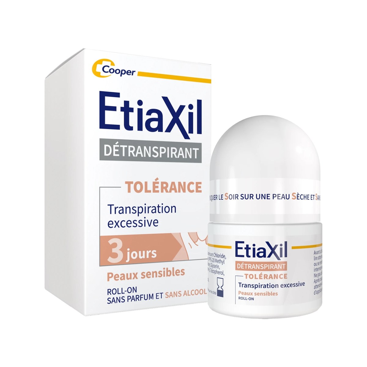 ETIAXIL Détranspirant Tolerance Peaux Sensibles Roll-On 15ml