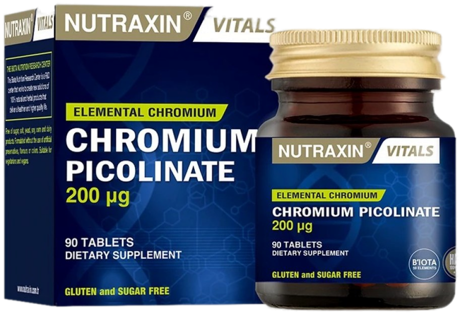 Nutraxin Chromium Picolinate 200 mcg - 90 comprimés