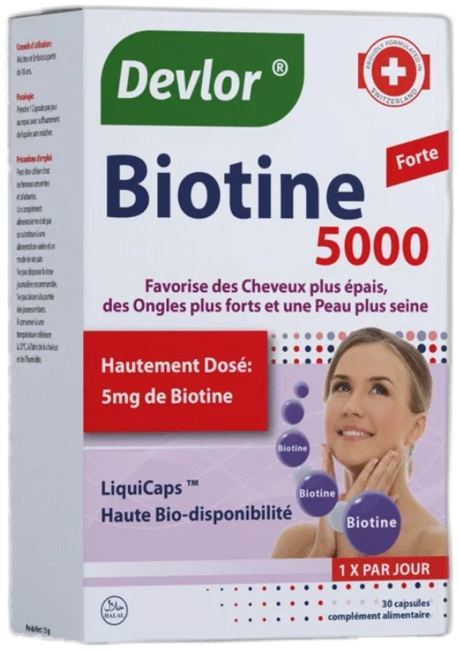 Devlor Biotine 5000 Forte - 30 capsules