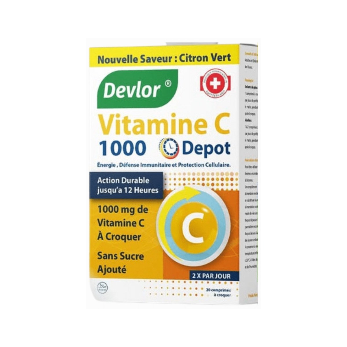 Devlor Vitamine C Depot a Croquer 1000 mg - Boîte de 20