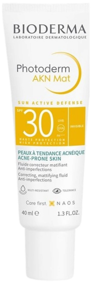 Bioderma Photoderm AKN Mat SPF30 Fluide Matifiant Correcteur 40 ml