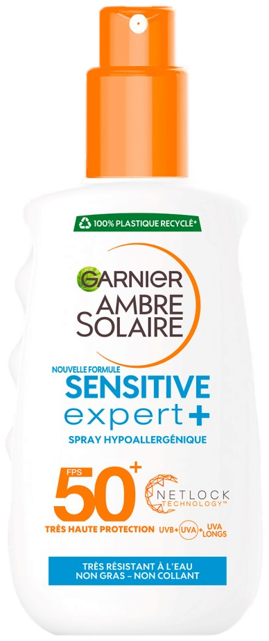 GARNIER Ambre Solaire Sensitive Expert+ Spray Protecteur Hypoallergenique SPF50+ 200ml