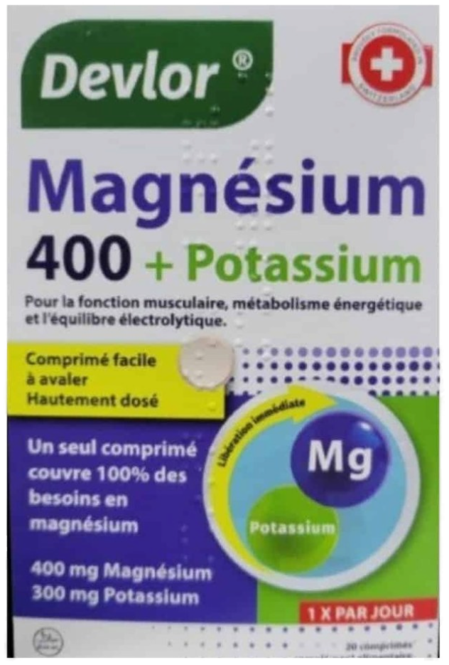 Devlor Magnésium 400 + Potassium - 20 capsules