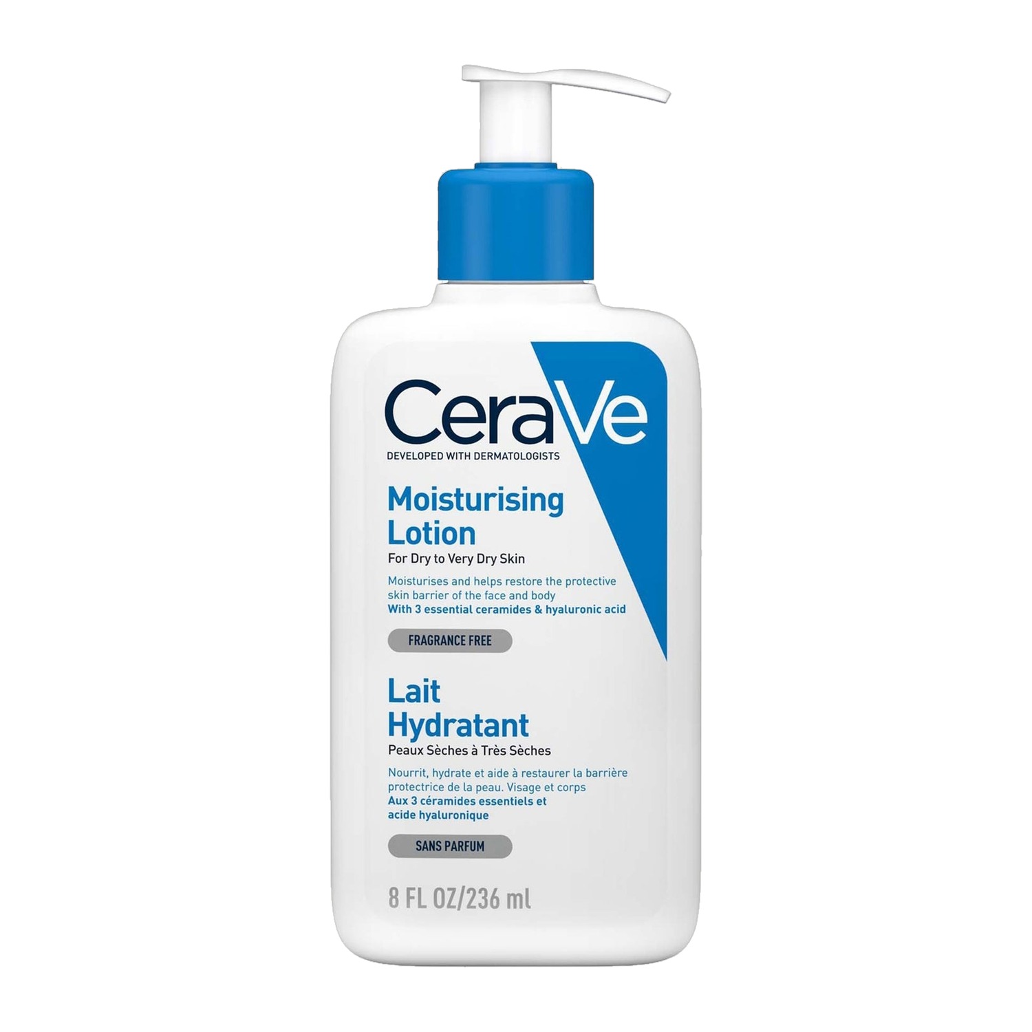 CeraVe Lait Hydratant Visage et Corps - Peaux Sèches a Très Sèches - 473 ml