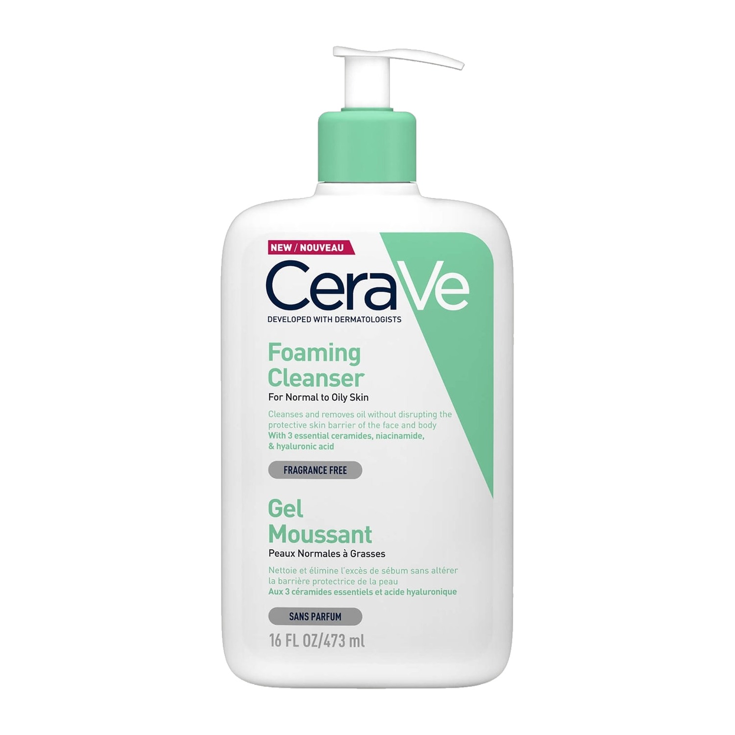 CeraVe Gel Moussant Nettoyant Peaux Normales à Grasses 236 ml
