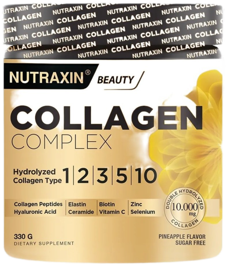 Nutraxin Collagène Hydrolysé Type 1-2-3 + Vitamine C - Poudre 300 g