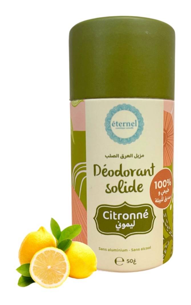 Éternel Déodorant Solide Citronné - 100% Naturel & Bio - 50 g