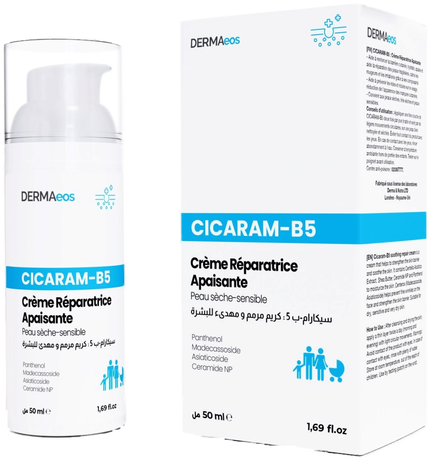 Dermaeos Cicaram B5 Crème Réparatrice Apaisante 50 ml