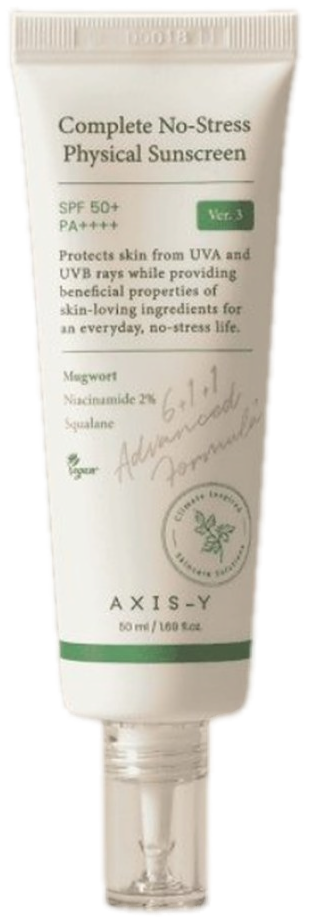 Axis-Y Complete No-stress Physical Sunscreen V.3 SPF 50+ Pa++++ 50 ml