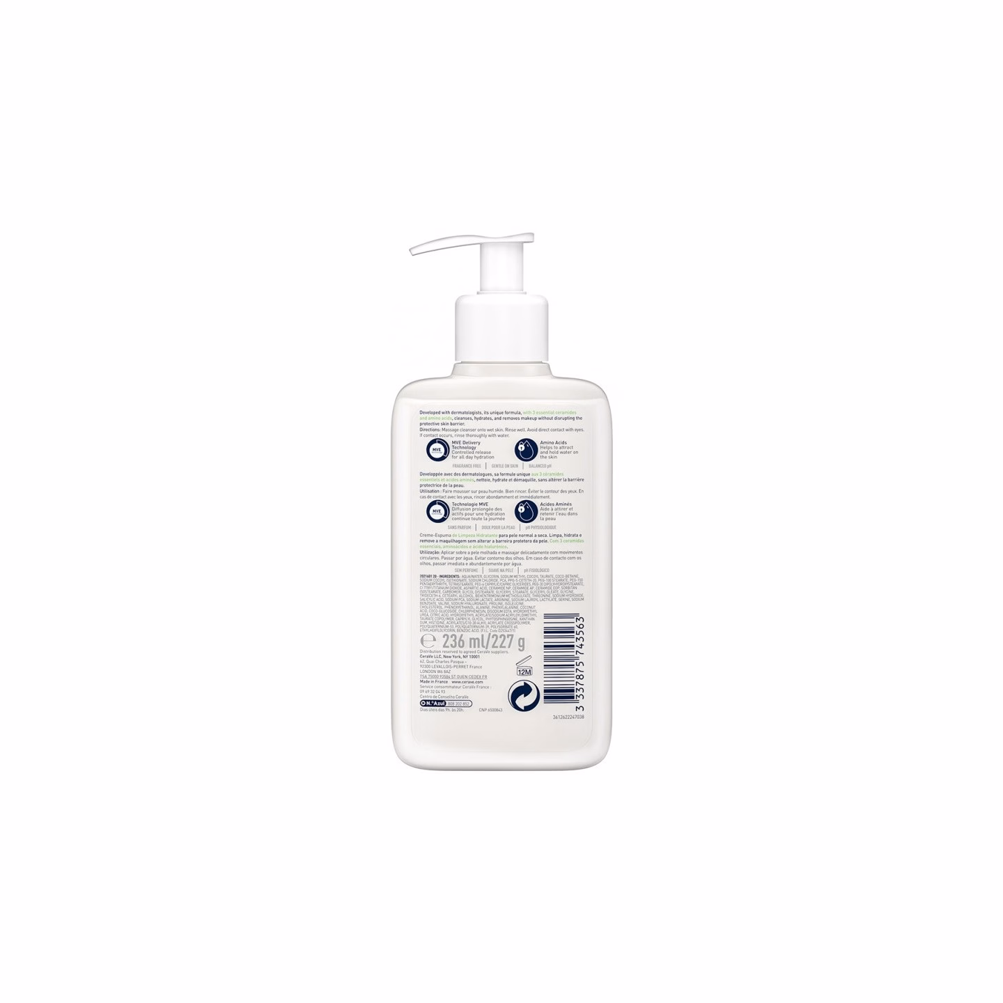 CeraVe Crème Moussante Nettoyante Hydratante 236 ml — vue 2
