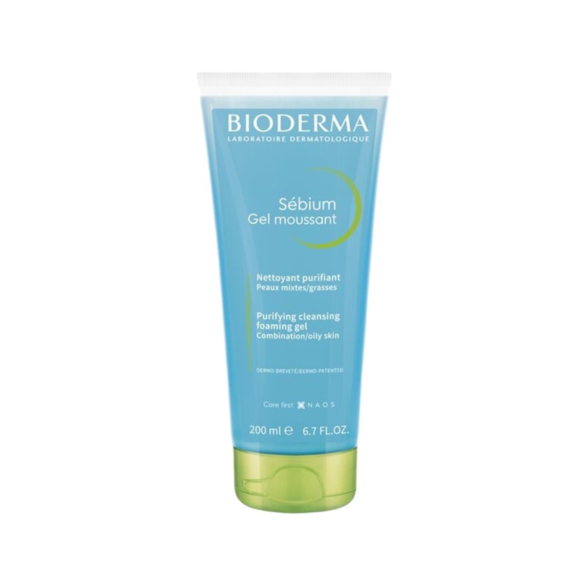 Bioderma Sebium Gel Moussant - Nettoyant Purifiant Peaux Mixtes a Grasses 200 ml
