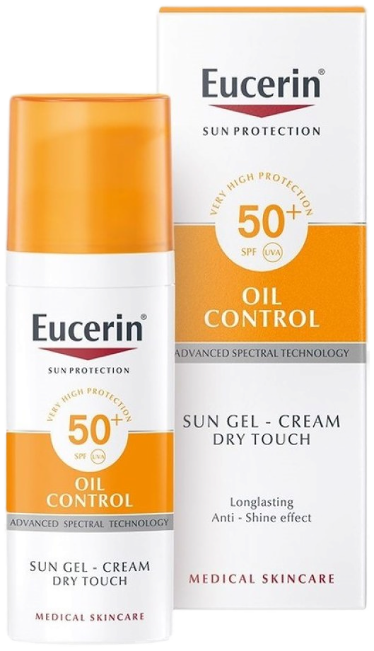 Eucerin Sun Oil Control SPF50+ Gel-Crème Toucher Sec Visage 50 ml